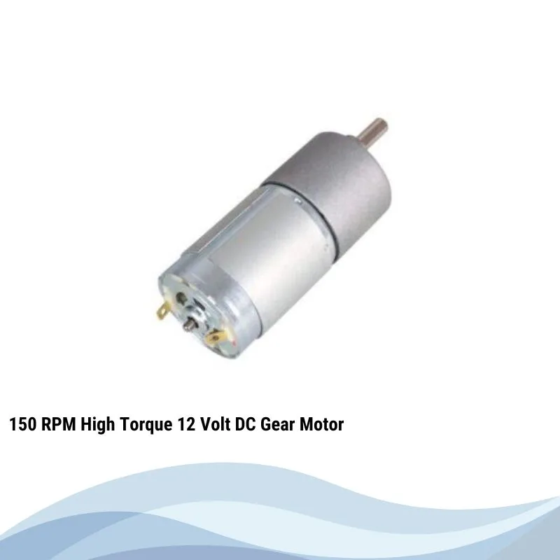 150 RPM High Torque 12 Volt DC Gear Motor Arduino