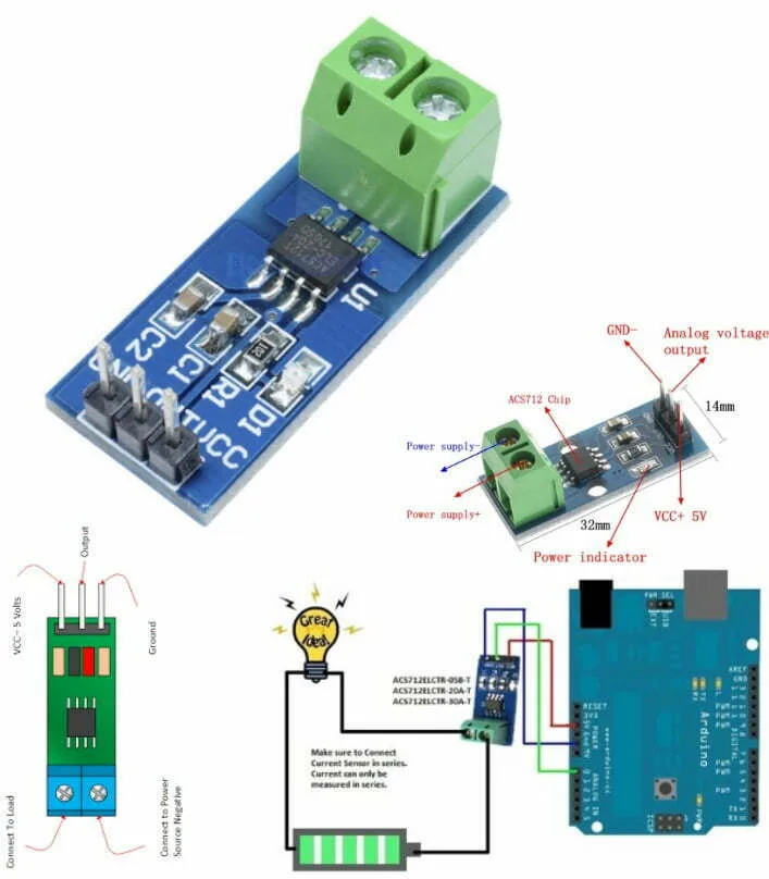 20A Range ACS712 Current Sensor - New Multan Electronics