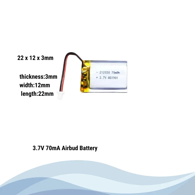 3.7V 70mA Airbud Battery
