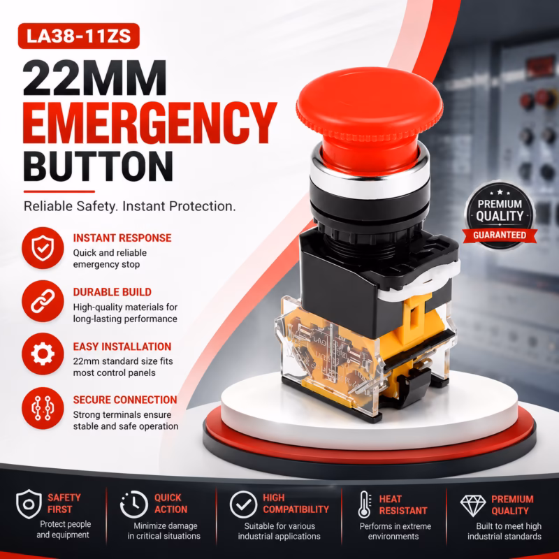 LA38-11ZS 22mm Emergency Stop Switch Button