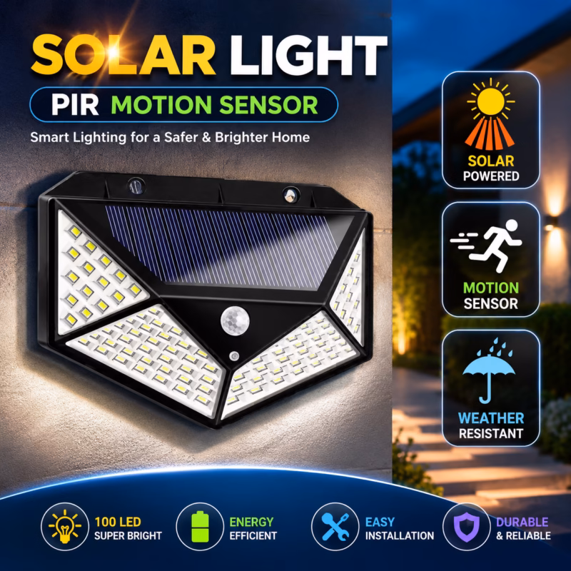 Solar Light PIR Motion Sensor Outdoor Water Proof