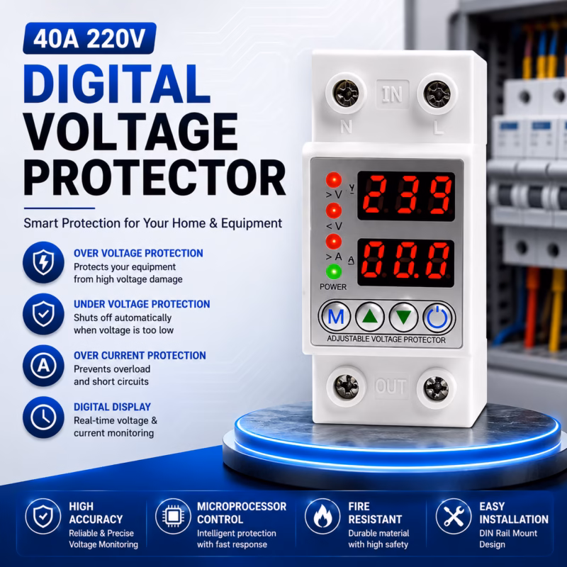 40A 220V Digital Self-Restoring Overcurrent