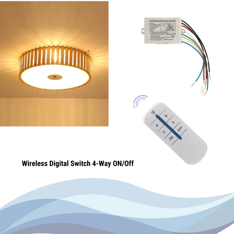 Wireless Digital Switch 4-Way ON/Off