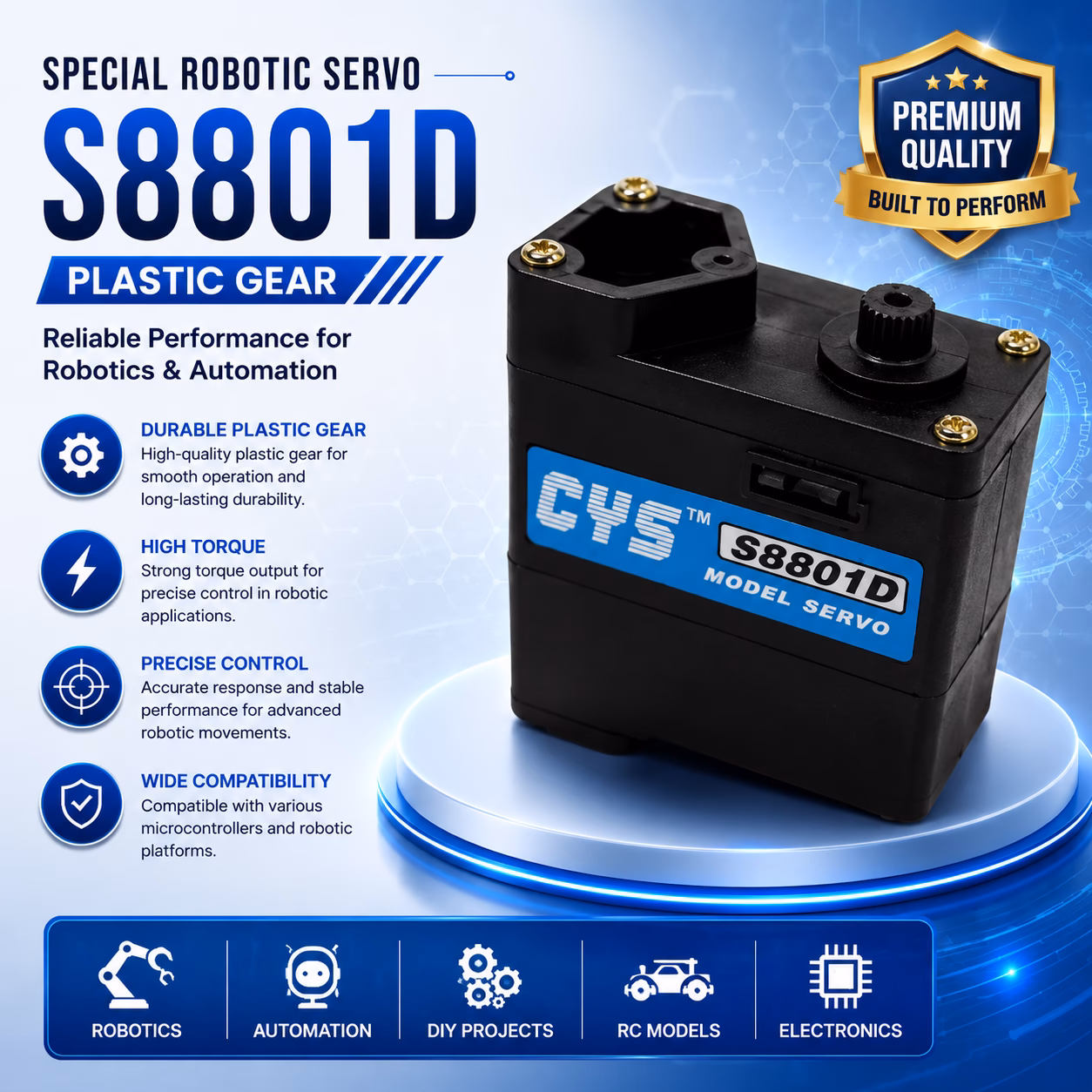Special Robotic Servo S8801D Plastic Gear