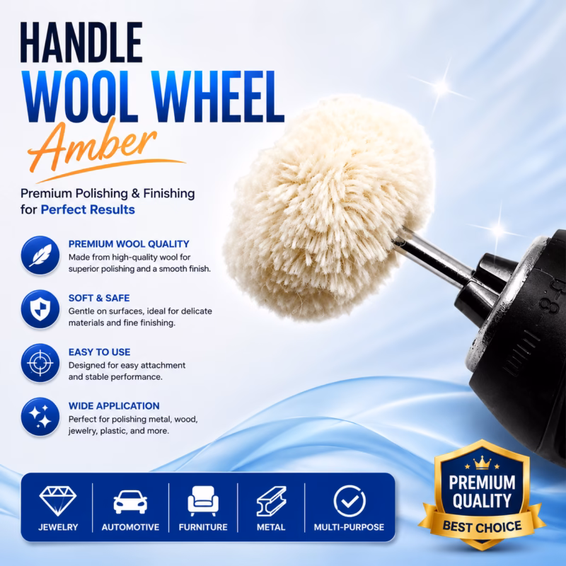 Handle Wool Wheel Amber Polishing for Jewelry