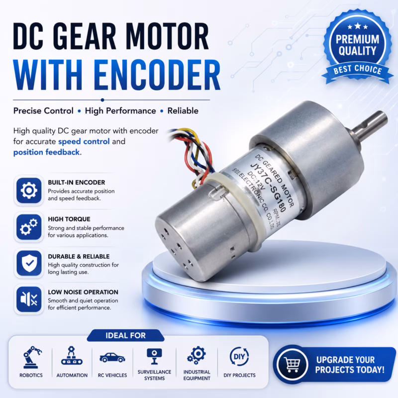 24V DC Gear Motor With Encoder TG-47C