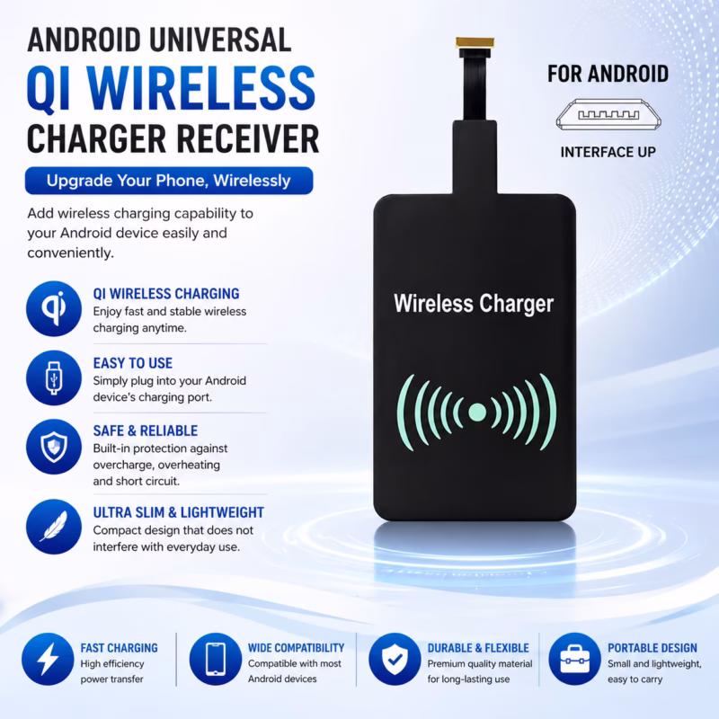 Universal Qi Wireless Charging Receiver for Android